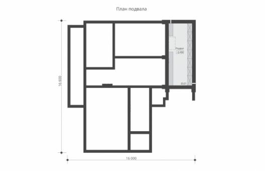 Одноэтажный дом с подвалом, гаражом и тремя спальнями